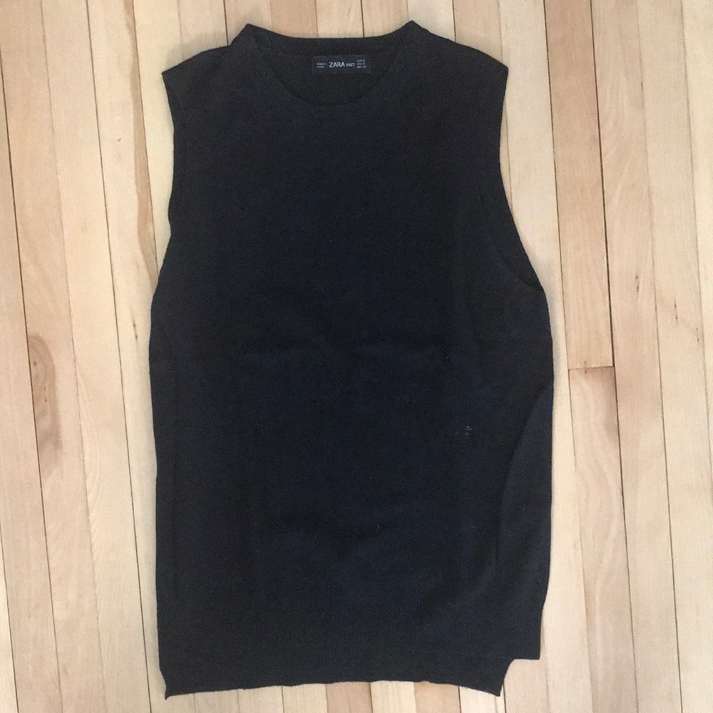 Zara Black Sleeveless Sweater